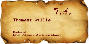 Thomasz Atilla névjegykártya
